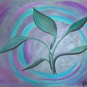 Titled "Soft Vibes" Original painting by Artist Rachael Potter
